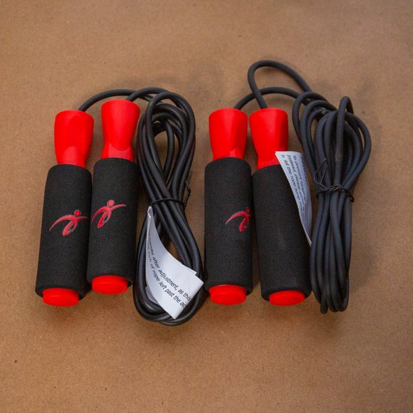 2-PACK Fitness Factor Jump Rope w/ Adjustable Length, Tangle-Free Skipping Rope - Picture 1 of 9